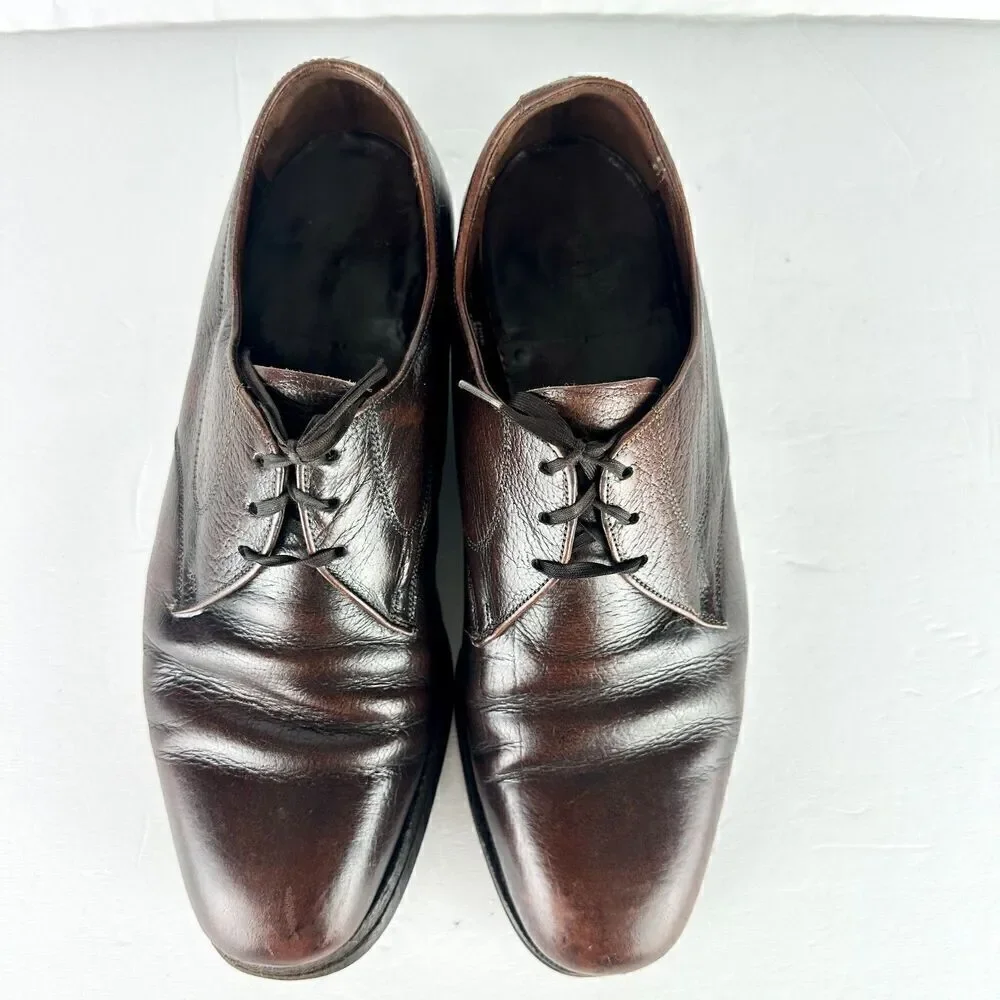 Florsheim Plain Toe Oxford Dress Shoe Size 8 Brown Leather